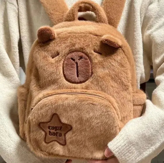 Mochila Pequeña de Peluche de Capibara